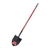 Bully Tools 92515 12-Gauge Round Point Shovel with Fiberglass Long Handle