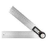 GemRed 82305 Digital Angle Finder Protractor-Stainless steel (white&red button)
