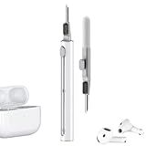 Inesore Cleaner Kit for Airpods Pro 3 2 1 Series,Multi-Function Cleaning Pen Tool for Earbuds Headphone iPhone Speaker Receiver Electronic Electronic Devices,with Soft Brush Flocking Sponge -White