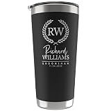 UNITED CRAFT SUPPLIES Groomsmen Gifts, Groomsmen Tumbler Personalized w/Engraved Initial, Name & Title, 20 Oz / 30 Oz, 3 Colors, Double Wall Stainless Steel Tumbler, Groomsmen Proposal D4