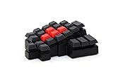 Periloot Caravel Mechanical Gaming Keypad - Ergonomic 'WASD' Design - Cherry MX Browns/Clears - Customizable Keymap (Black (Red WASD))