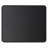 JIKIOU Mouse Pad with Non-Slip Rubber Base, Premium-Textured & Washable Computer Mousepad with Stitched Edges, Mouse Pads for Computers, Laptop, Gaming, Office & Home, 10.2 x 8.3 in, Black