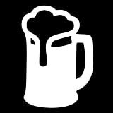 Beer Mug Vinyl Cut Decal | Cooler Fridge Cars Trucks Vans Walls Toolbox Laptop|White| 5.5 x 3.9 in | CCI231