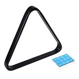 MoyanSuper Solid Wood Pool Ball Rack Billiard Ball Triangle Rack, Pool Table Ball Holder Positioning Rack,2-1/4" Pool Ball Rack (Black Triangle Rack)