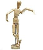 HSOMiD 12'' Artists Wooden Manikin Jointed Mannequin Perfect for Home Decoration / Drawing The Human Figure (A)