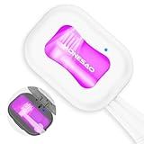 MONESAO Toothbrush Sanitizer Case, Portable Mini Toothbrush Covers with Holder, Rechargeable Travel Home Toothbrush And Holder, Cleaner Case for All Electric & Manual Toothbrushes (White)