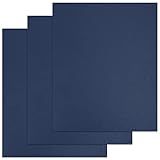Binditek 25 Pack 12 Mil Sand-Textured Polycover - Plastic Binding Cover for Business Reports and Proposals - Lightly Sanded Finish - Square Corners, Un-Punched, Navy Color, Office Supplies