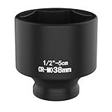 1-1/2" Socket, Water Heater Element Wrench with 1/2" Drive, Ideal for Removing & Replacing All Residential Screw-in Water Heater Elements, Fits for Camco, GE and More, 6-Point Anti-Rounding Design