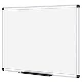 VIZ-PRO Magnetic Dry Erase Board, 36 X 24 Inches, Silver Aluminium Frame