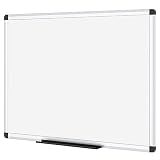 VIZ-PRO Magnetic Dry Erase Board, 36 X 24 Inches, Silver Aluminium Frame