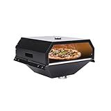 Hisencn Pizza Oven Attachment for Grill, Outdoor Pizza Oven Accessories for Traeger, Pit Boss, Camp Chef, Z Grills, GMG Pellet Grill, Detachable & Adjustable Pizza Maker with Heavy-Duty Pizza Steel