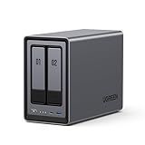 UGREEN NAS DXP2800 2-Bay Desktop Network Attached Storage, Intel N100 Quad-Core CPU, 8GB DDR5 RAM, 2.5GbE, 2X M.2 NVMe Slots, 4K HDMI, Ideal for Content Creators and Enthusiasts (Diskless)