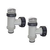10747 25010 Plunger Valve Hose Connector Plunging Assembly with O-Ring Replacement for Above Ground Pool Setup and Pool Sand Filter Pump 25080RP (2 PCS 25010 Plunger Valve)