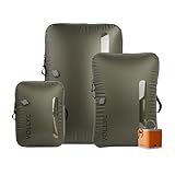 VOLLYC 4 IN 1 Vacuum Travel Bags with Wireless Pump, Compression Packing Bags for Luggage & Carry-On, Waterproof Anti-Tear Nylon, Stores 50+ Clothes, TSA-Ready Travel Essentials