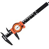 HARDELL Dial Caliper, Dual Reading Precision Caliper with Accuracy ±0.02", Durable Caliper Measuring Tool 6 Inch with Plastic Case, Lightweight Vernier Caliper for DIY/Household/Woodworking