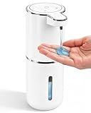 DONASIRA Automatic Soap Dispenser Touchless, USB Rechargeable Hand Soap Dispenser, 4 Adjustable Soap Levels, IPX5 Waterproof, 12.8oz/380ml, Countertop or Wall Mounted for Bathroom and Kitchen, White