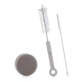 EAJORN 3pcs Cleaning Brush Set Pet Cats Drinking Fountains Water Submersible Pump Pipe Tube Bottle Cleaner Tool for Dogs Cats, 210x25mm/8.27x0.98in, Silver
