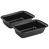 Novery 2PCS Nonstick Bread Pan - 8” x 4” Carbon Steel Loaf Baking Pans, Dishes，Rectangle Baking Supplies for Homemade Bread, Meatloaf, Cakes, Sourdough, Brownies, and Lasagnas