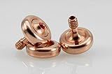 PROMETHEUS LIGHTS Lambda Spinning Top, Made in USA (Solid Copper, Ruby-Tipped)
