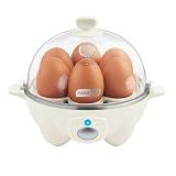 Dash Rapid Egg Cooker, 7 Eggs, Hard Boiled, Poached & Omelettes, Cream