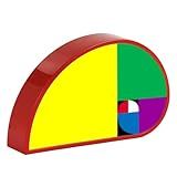 FIBONAX Fibonacci Clock Math-Inspired Desk Clock: Modern Design with Colored Blocks as a Great Conversation Starter, Challenge Yourself to Tell Time Mentally for Math Lovers