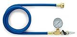 TOPRING Long Hose Air Compressor Water Blow Out Adapter with integrated Pressure Gauge. RV Winterizing Kit with male GHT connector (Blue)