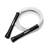 Hererope 6MM PVC Jump Rope for Men & Women Fitness, Speed, Tricks, Cardio Training, Boxing Jump Rope with Unbreakable Handles and Non-Kinking Skipping Rope, Adjustable Jumprope for Indoor Outdoor（Snow White）