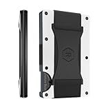 The Ridge Wallet - Slim Minimalist Compact Wallet and Card Holder| RFID Protected Front Pocket Wallets | Integrated Cash Strap | Polar White