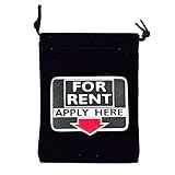 NJN Pewter Collectibles For Rent Apply Here Design Belt Buckle w/Velvet Bag | Handcrafted Pewter | Belt Buckle for Men & Women | Fits Standard Belts | Made in the USA