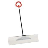 VEVOR Snow Pusher, 36 inch Wide Push Snow Shovel Plow for Driveway, Sidewalks and Doorways with Segmented Handle, Ergonomic Grip and HDPE Plastic Blade
