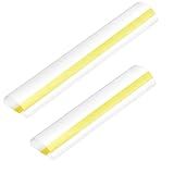 Chunful 2 Pcs 2X Clear Magnifying Ruler Bar for Reading, Line Magnifier for Cross Stitch Book Bible Data Processing Mahjong Newspaper, Documents, Instructions(Transparent, Yellow,Thick Line)