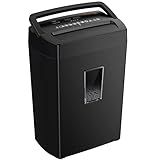 Bonsaii 12-Sheet Cross Cut Paper Shredder, 5.5 Gal Home Office Heavy Duty Shredder for Paper, Credit Card, Mail, Staples, with Transparent Window, High Security Level P-4 (C275-A)