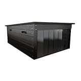 The Cube Large Robotic Mower Shed, 41x29x20in, Weatherproof Garage with Removable Curtains for Husqvarna Automower, Gardena, and More (Black)