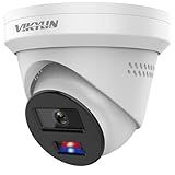VIKYLIN 5MP PoE IP Camera with Red Blue Strobe Flash Light Alarm, Active Deterrent Security Camera, Full Color Night Vision, Two-Way Audio, Human Vehicle Detection,