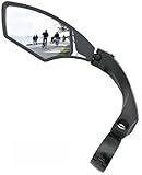 Hafny Handlebar Bike Mirror – HD Glass, Wide Angle, Adjustable 360° Rear View – Shatterproof, Anti-Glare, Premium, MTB, E-Bike, and Commuter Cycling Safety, HF-MR095