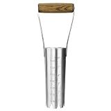 Haliaeetus Bulb Planter Tool, 6 inches Depth Mark Hand Bulb Planter, Non-Bending Stainless Steel Bulb Planter Digger, Garden Bulb Transplanter with Comfortable Wood Handle for Planting Tulip, Daffodil