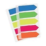 Redi-Tag 5-Color Arrow Flags in Handy Clip-On Holder, 5 Assorted Colors, Custom Message Flags, 125 Flags per Pack, 1-5/8" x 15/32" (B31118)
