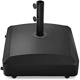 Best Choice Products 123lb Capacity Fillable Mobile Umbrella Base Heavy Duty Market Stand for Patio, Deck, Poolside w/ 4 Wheels, 2 Locks, 2 Knobs, Wind-Resistant Design - Black