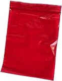 uGems 8" x 10" Red 100 Resealable Plastic Bags Durable Storage for Crafts, Tools, Office Supplies, Small Parts, Travel, and Holiday Packaging – sku: r810rd-100
