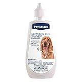 PetArmor Ear Mite Treatment for Dogs, Ear Mite Medicine Kills Ticks and Ear Mites to Relieve Itchiness, Sooths Ears with Aloe, 3oz