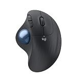 Logitech Ergo M575S Wireless Bluetooth Trackball Mouse - Graphite Blue Ball