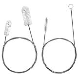 65" Flexible Drain Brush, Tube Pipe Cleaning Brush, Long Slim Cleaner Brush for Shower Sink Drain/Refrigerator Drain Hole/Dishwasher Air Gap/Fish Tank/Home Kitchen