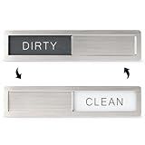 KitchenTour Dishwasher Magnet Clean Dirty Sign, Premium Stainless Steel Clean Dirty Magnet for Dishwasher Funny, Strong Magnet Non-Scratch Dishwasher Sign Kitchen Decor