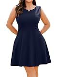 RWJ Plus Size Dresses for Graduation Cocktail Short Dress Navy Blue XL