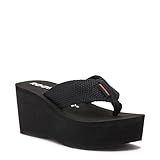 Rocket Dog Women's Crush Platform Thong Sandal,Black,9 M