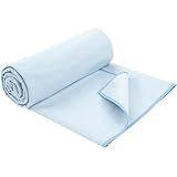 S&T INC. Yoga Mat Towel, Quick Dry Towel, Soft and Absorbent for Gym, Pilates, and Hot Yoga Mat, 1 Pack, 26.5 inches x 72 inches, Microfiber, Blue
