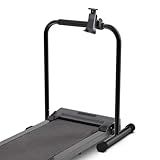 Handle Bar for Walking Pad Only, Compatible with Walking Pad 19.7'' Wide with Phone Holder, Adjustable Handrail Height (Max 43''), Non-Slip Feet, Easy to Assemble, Stable Design, Black