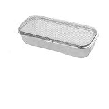Dishwasher Basket, Steel Dishwasher Basket & Silverware Holder - Rectangular Mesh Replacement for Small Items, Bottle Accessories, Scoops, Forks & Chopsticks with Efficient Drainage