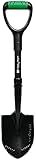 Hooyman Mini Digging Shovel with Heavy Duty Carbon Steel Construction, Ergonomic No-Slip H-Grip Handles, D Handle, and Serrated Blades for Gardening, Land Management, Yardwork, Farming, and Outdoors