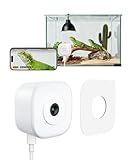 HomiQ Reptile 3MP Terrarium AI Monitoring Camera Close-up Details, 2.4G&5Ghz WiFi Starlight Color Vision for Aquarium Pets, Anti-Glare& NO Reflect with 24/7 Events Recording in Easy Magnetic Install
